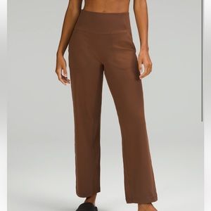 Lululemon align high rise wide leg pant 31” inseam roasted brown size 6